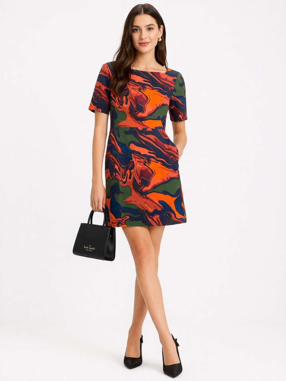 🌺 Kate Spade Saturday Abstract Print Shift Dress
